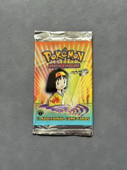 Pokemon Gym Heroes 1st Edition EMPTY Booster Pack Erika Vintage WOTC TCG 1999 - Image 1