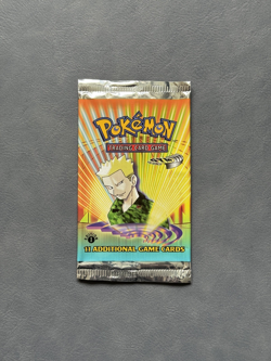 Pokemon Gym Heroes 1st Edition EMPTY Booster Pack Lt.Surge Vintage WOTC TCG 1999 - Image 1