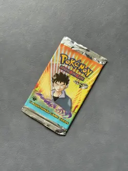 Pokemon Gym Heroes 1st Edition EMPTY Booster Pack Brock Vintage WOTC TCG 1999 - Image 2
