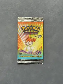 Pokemon Gym Heroes 1st Edition EMPTY Booster Pack Misty Vintage WOTC TCG 1999 - Image 1