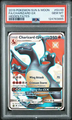 PSA 10 Charizard GX SV49/SV94 Pokemon TCG Hidden Fates Newest Cert Listed! - Image 1