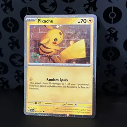 🌀FART SWIRL-A Pikachu 051 (Cosmo Holo) (NM) Promo 30th Pokemon Day Stamp - SV05 - Image 1