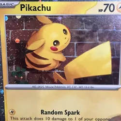 🌀FART SWIRL-A Pikachu 051 (Cosmo Holo) (NM) Promo 30th Pokemon Day Stamp - SV05 - Image 2