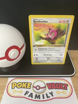 1999 Pokemon RONDOUDOU #54/64 French Jigglypuff Jungle 1st Edition NM - Image 1