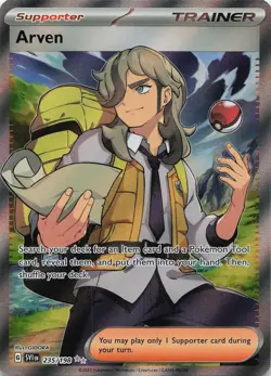 Arven 235/198 Ultra Rare Scarlet & Violet Pokemon Lightly Played - Image 1