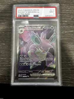 Pokemon Team Rocket's Nidoking ex 216/182 Destined Rivals Ultra Rare PSA 9 Holo - Image 1