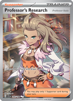 Professor's Research (Professor Sada) 240/198 Scarlet & Violet Pokemon Holo NM - Image 1