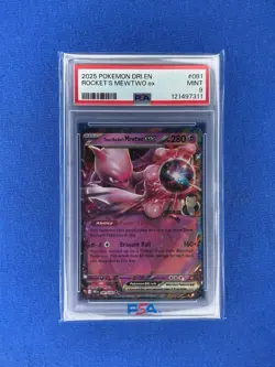 2025 Pokemon Dri En Rocket's Mewtwo ex #081 PSA 9 - Image 1