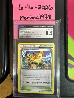 Pokemon Champion Festival 2015 Champions Festival XY91 Eng. Promo Top THIRTY-TWO - Image 1