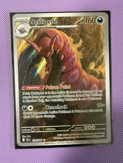 Pokemon TCG Scolipede 134/086 Black Bolt Illustration Rare Holo Stage EN | NM - Image 1