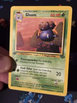 Pokemon Cards Gloom 37/64 Jungle FIRST EDITION WOTC - (NM-) - Image 2