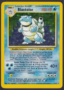Pokemon Blastoise 2/102 Holo Base Set - Image 1