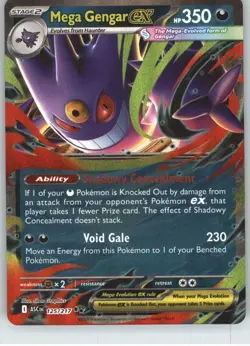 Mega Gengar ex 056/094 Double Rare Phantasmal Flames Pokemon Near Mint - Image 1