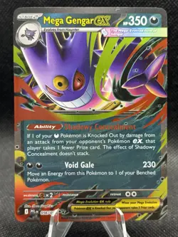 Mega Gengar ex 056/094 Double Rare Pokemon Phantasmal Flames NM - Image 1