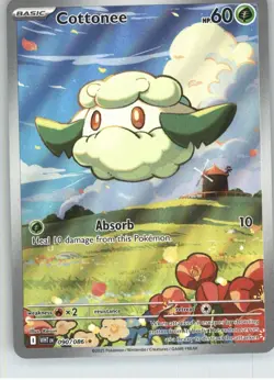 Cottonee 090/086 Illustration Rare White Flare Pokemon Near Mint - Image 1