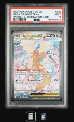 Pokemon Mega Dragonite Ex 290/217 Me: Ascended Heroes PSA 9 SIR Holo EN - Image 1
