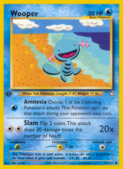 Wooper 82 111 C Neo Genesis Pokemon MP - Image 4