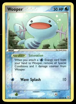 Wooper 81/109 Common Team Rocket Returns Pokemon HP - Image 1