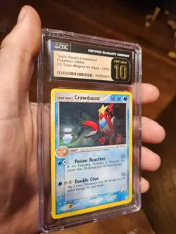 (POP 1) CGC 10 PRISTINE EX Team Magma v Team Aqua's Crawdaunt 14/95 Pokemon Card - Image 1