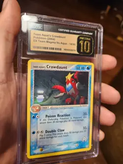 (POP 1) CGC 10 PRISTINE EX Team Magma v Team Aqua's Crawdaunt 14/95 Pokemon Card - Image 2