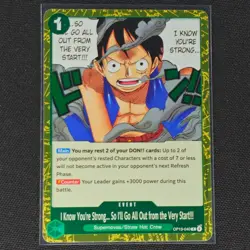 I Know You're Strong - OP13-04 - R - Carrying On His Will - One Piece - NM/M - Image 1