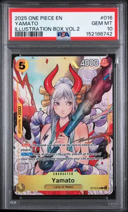 2025 ONE PIECE PROMOS ILLUSTRATION BOX VOL.2 #016 YAMATO PSA 10 - Image 1