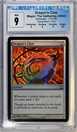 DRAGON'S CLAW Darksteel Foil U CGC 9 Q+ MTG [Nostalgium] - Image 1