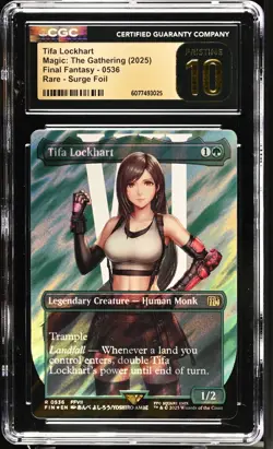 2025 MTG Final Fantasy Borderless Surge Foil #0536 Tifa Lockhart CGC 10 PRISTINE - Image 1