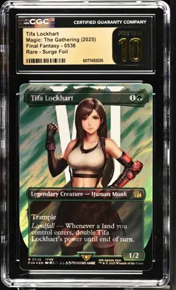 2025 MTG Final Fantasy Borderless Surge Foil #0536 Tifa Lockhart CGC 10 PRISTINE - Image 3