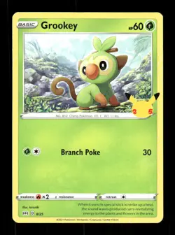 Pokemon McDonald's 25th Anniversary Promos #008/025 Grookey Promo - Image 1