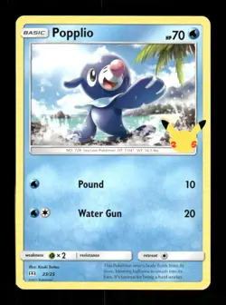 Pokemon McDonald's 25th Anniversary Promos #023/025 Popplio Promo - Image 1