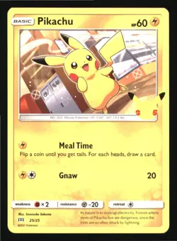 Pikachu 025/025 Promo McDonald's 25th Anniversary Promos Pokemon Lightly Played - Image 1
