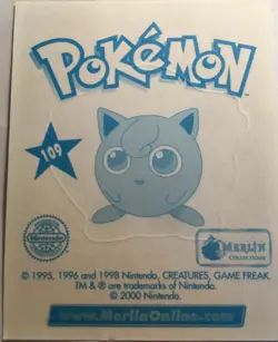 STICKERS POKEMON NEUF N°109 LEVEINARD MERLIN SERIE 2 DE 2000 - Image 2