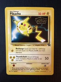 CLEAN - Pokemon Pikachu Wotc Black Star Promo 1999 WB Movie 4 Promo - NEAR MINT - Image 1