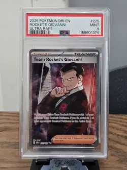 Pokemon PSA 9 Team Rocket's Giovanni 225/182 Destined Rivals Holo English - Image 1