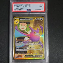 Pokemon Destined Rivals TEAM ROCKET'S CROBAT EX 242/182 Hyper Rare MINT PSA 9 - Image 1