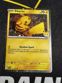 Pikachu (Pokemon Day 2026) 051/162 Cosmo Holo Promo NM - Image 1
