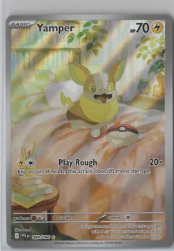 Yamper 099/094 Illustration Rare Phantasmal Flames Pokemon Near Mint - Image 1