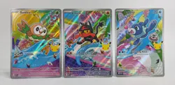 First Partner Illustration Collection Series 1 Gen 7 Alola Starters Pokemon TCG - Image 1