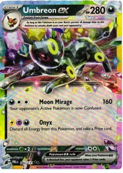 Umbreon ex 060/131 Holo Double Rare Prismatic Evolutions Pokemon Near Mint - Image 1