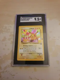 2021 Pokemon Celebrations Birthday Pikachu #24 SGC 9.5 MT - Image 1