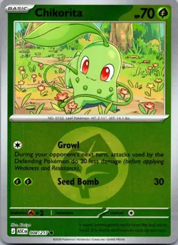 Chikorita (Energy Symbol) 008/217 Ascended Heroes Pokemon Reverse Holo NM - Image 1