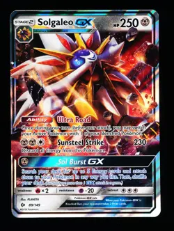 * * 1x Solgaleo GX 89/149 x1 * * Sun & Moon Pokemon Unplayed NM - Image 1