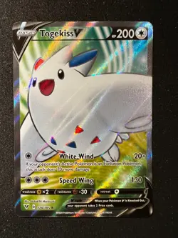 Pokemon Togekiss V (Full Art) 178/185 Swsh04: Vivid Voltage Holo NM ✨ - Image 1