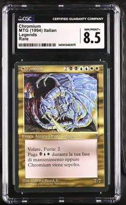 CHROMIUM *Italian* Legends Rare CGC 8.5 MTG EDH [Nostalgium] - Image 1