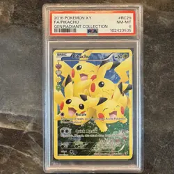 Pokemon Pikachu TCG RC29/RC32 Radiant Collection Generations PSA 8 NM-MT - Image 1