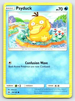 Psyduck 28/149 Common SM Base Set Pokemon Near Mint - Image 1