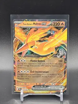 Team Rocket's Moltres Ex 31/182 Pokemon TCG S&V Destined Rivals Double Rare Holo - Image 1