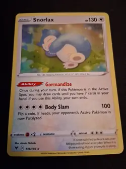 POKEMON REBEL VIVID VOLTAGE SNORLAX HOLO RARE FOIL - Image 1
