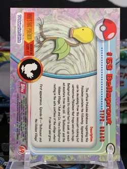 Bellsprout #69 2000 Topps Pokemon TCG Red Logo TV Animation Edition Rare LC 8T - Image 2